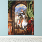 Charles I über Horseback von Van Dyck Leinwanddruck (Insitu (Holzboden))