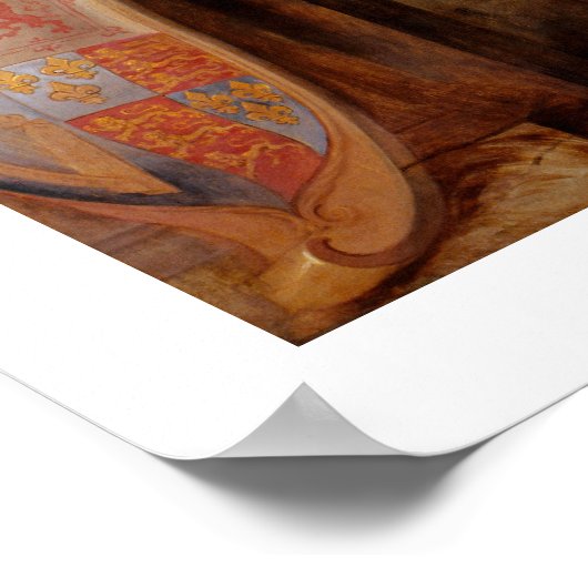 Charles I über Horseback von Van Dyck Poster (Ecke)