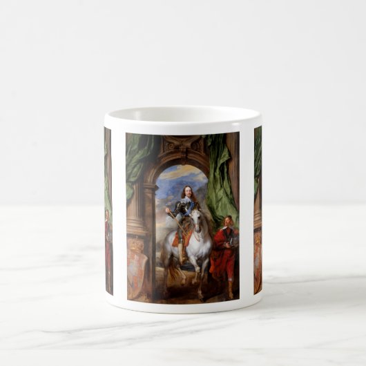 Charles I zu Horseback von Van Dyck Coffee Tasse (Mittel)
