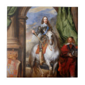 Charles I. zu Pferd von Van Dyck Fliese (Vorderseite)