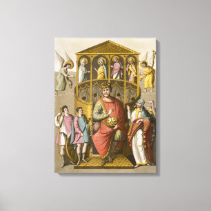 Charles II (823-77) the Bald, nach einem Manuskrip Leinwanddruck