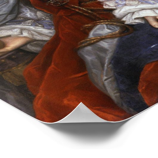 Charles II. Garter Robes - John Michael Wright - Poster (Ecke)