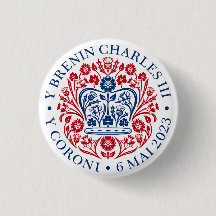 Charles III Coronation 3 Cm Round-Abzeichen