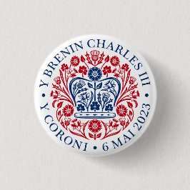 Charles III Coronation 3 Cm Round-Abzeichen Button