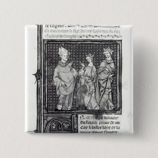 Charles III das einfache mit seiner Ehefrau und Button (Vorderseite)