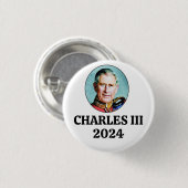 Charles III im Jahr 2024 Button (Vorne & Hinten)