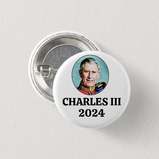 Charles III im Jahr 2024 Button (Vorne & Hinten)