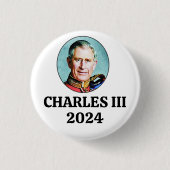Charles III im Jahr 2024 Button (Vorderseite)