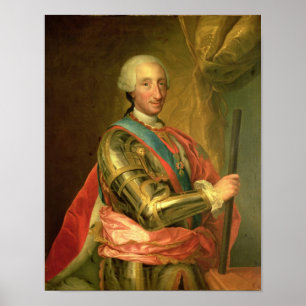Charles III in Armor, nach 1759 Poster