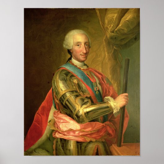 Charles III in Armor, nach 1759 Poster (Vorne)