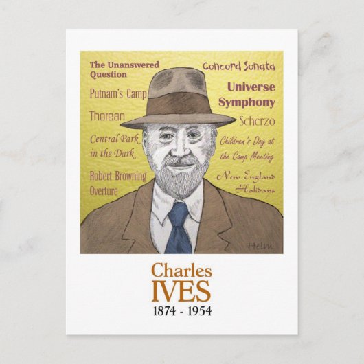 Charles Ives Postkarte (Vorderseite)