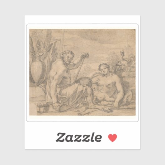 Charles Le Brun - Dawn Aufkleber (Blatt)