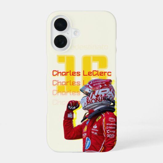 Charles LeClerc-Fälle iPhone 16 Hülle (Rückseite)