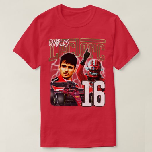 Charles Leclerc Vintag Style T-Shirt (Design vorne)