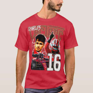Charles Leclerc Vintag Style T-Shirt
