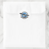 Charles Linberg Historic Flight Runder Aufkleber (Tasche)