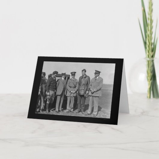 Charles Lindbergh und Orville Wright 1927 Karte (Vorderseite)