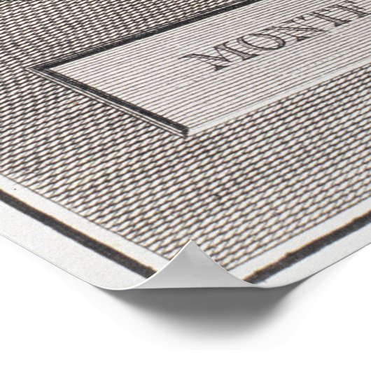 Charles Louis de Secondat, Baron de Montesquieu Poster (Ecke)