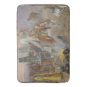 Charles M Russell - Bronc im Kuhlager Badematte (Vorderseite Vertikal)