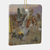 Charles M Russell - Bronc im Kuhlager Keramikornament (Rechts)