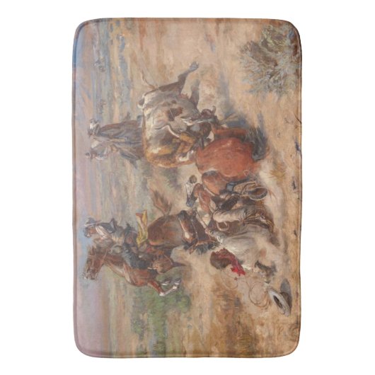 Charles M. Russell Das stürmische Leben Badematte (Vorderseite Vertikal)