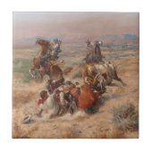 Charles M. Russell Das stürmische Leben Fliese (Vorderseite)