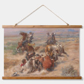 Charles M. Russell Das stürmische Leben Wandteppich Mit Holzrahmen (Vorne)