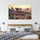 Charles M. Russell zahlt den Fiddler (1919) Leinwanddruck (Insitu (Schlafzimmer))