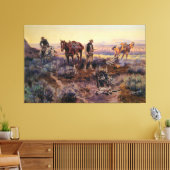 Charles M. Russell zahlt den Fiddler (1919) Leinwanddruck (Insitu (Wohnzimmer))