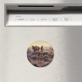 Charles M. Russell zahlt den Fiddler (1919) Magnet (In Situ (Geschirrspüler))