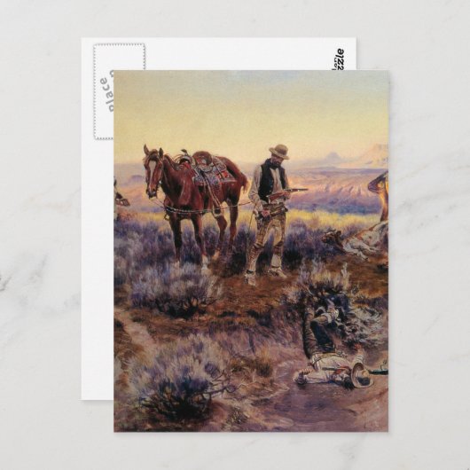 Charles M. Russell zahlt den Fiddler (1919) Postkarte (Vorne/Hinten)