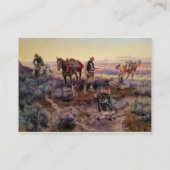 Charles M. Russells, das den Fiedler (1919, zahlt) Visitenkarte (Rückseite)