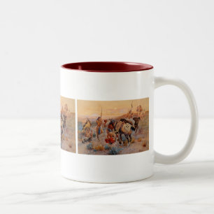 Charles M. Russells erste Spuren eines Wagens (190 Zweifarbige Tasse