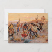 Charles M. Russell's First Wagon Tracks (1908) Einladung (Vorderseite)