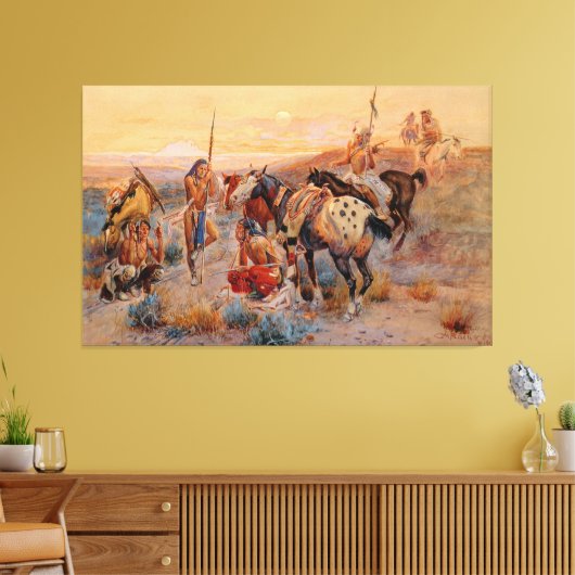 Charles M. Russell's First Wagon Tracks (1908) Leinwanddruck (Insitu (Wohnzimmer))