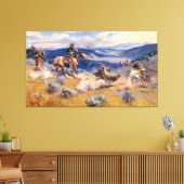 Charles M. Russell's Loops and Swift Horses (1916) Leinwanddruck (Insitu (Wohnzimmer))