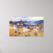 Charles M. Russell's Loops and Swift Horses (1916) Leinwanddruck (Vorderseite)