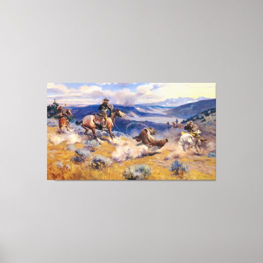 Charles M. Russell's Loops and Swift Horses (1916) Leinwanddruck (Vorderseite)