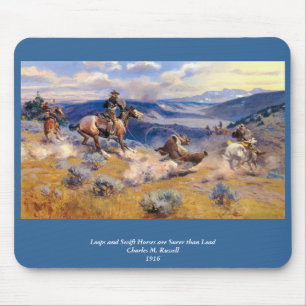 Charles M. Russell's Loops and Swift Horses (1916) Mousepad