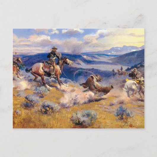 Charles M. Russell's Loops and Swift Horses (1916) Postkarte (Vorderseite)