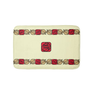 Charles Mackintosh Arts & Crafts Style Rose Frieze Badematte