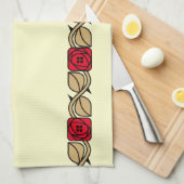 Charles Mackintosh Arts & Crafts Style Rose Frieze Geschirrtuch (Viertel Falte)
