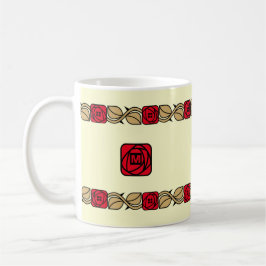 Charles Mackintosh Arts & Crafts Style Rose Frieze Kaffeetasse