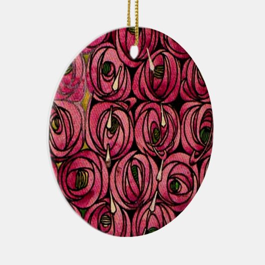 Charles Mackintosh Gemälde, Rose Keramik Ornament (Rechts)
