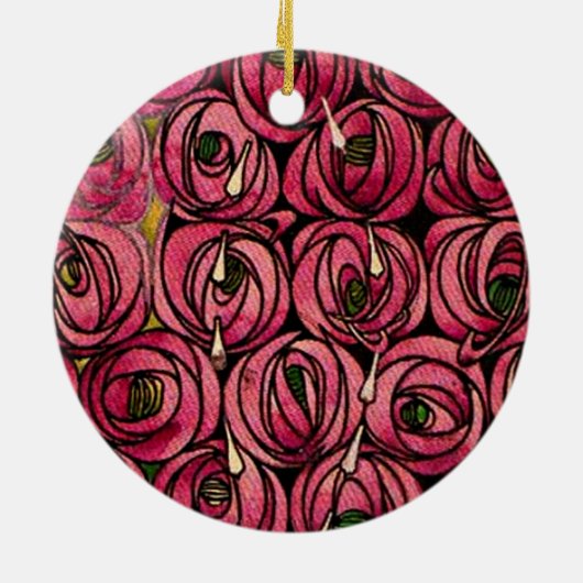 Charles Mackintosh Gemälde, Rose Keramik Ornament (Hinten)