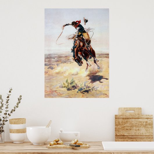 Charles Marion Russell A Bad Hoss Poster (Küche)