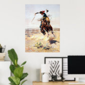 Charles Marion Russell A Bad Hoss Poster (Heimbüro)