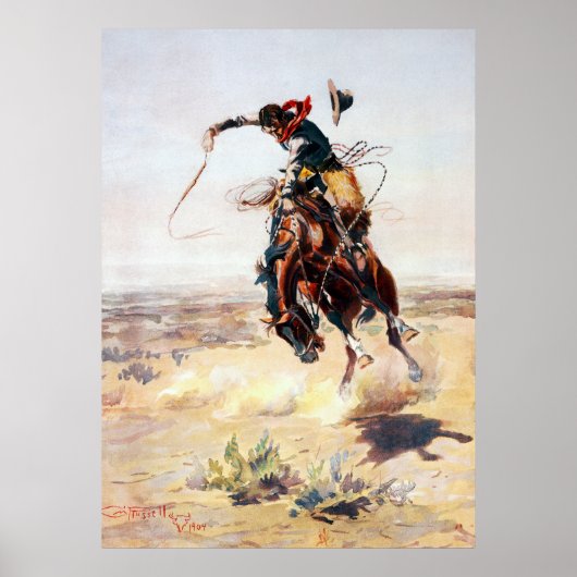 Charles Marion Russell A Bad Hoss Poster (Vorne)