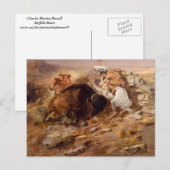 Charles Marion Russell - Buffalo Hunt Postkarte (Vorne/Hinten)