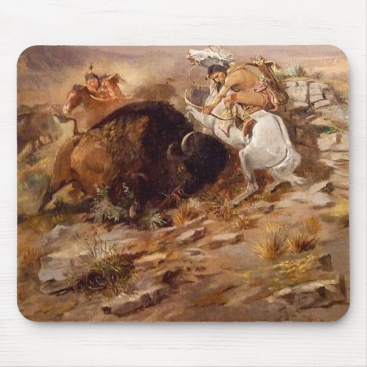 Charles Marion Russell - Büffel-Jagd Mousepad (Vorne)